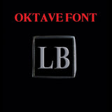 Oktave Font - H to L Two Letter Silver Rings - Ring - Big Joes Biker Rings