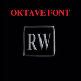 Oktave Font - R to Z Two Letter Silver Rings - Ring - Big Joes Biker Rings