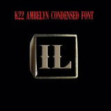 K22 Ambelyn Font - H to L Two Letter Bronze Rings - Ring - Big Joes Biker Rings