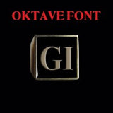 Oktave Font - D to G Two Letter Bronze Rings - Ring - Big Joes Biker Rings