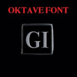 Oktave Font - D to G Two Letter Silver Rings - Ring - Big Joes Biker Rings