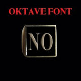 Oktave Font - M to Q Two Letter Bronze Rings - Ring - Big Joes Biker Rings