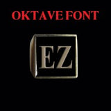 Oktave Font - D to G Two Letter Bronze Rings - Ring - Big Joes Biker Rings