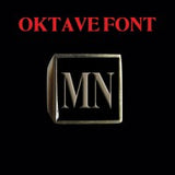 Oktave Font - M to Q Two Letter Bronze Rings - Ring - Big Joes Biker Rings
