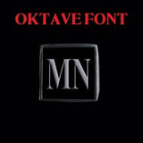 Oktave Font - M to Q Two Letter Steel Rings - Ring - Big Joes Biker Rings