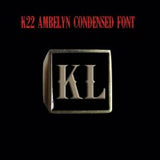 K22 Ambelyn Font - H to L Two Letter Bronze Rings - Ring - Big Joes Biker Rings