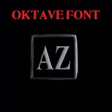 Oktave Font - A to C Two Letter Silver Rings - Ring - Big Joes Biker Rings