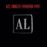 K22 Ambelyn Font - A to C Two Letter Silver Rings - Ring - Big Joes Biker Rings