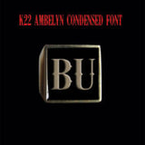 K22 Ambelyn Font  - A to C Two Letter Bronze Rings - Ring - Big Joes Biker Rings