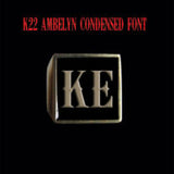 K22 Ambelyn Font - H to L Two Letter Bronze Rings - Ring - Big Joes Biker Rings