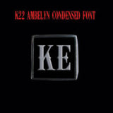 K22 Ambelyn Font - H to L Two Letter Steel Rings - Ring - Big Joes Biker Rings