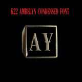 K22 Ambelyn Font  - A to C Two Letter Bronze Rings - Ring - Big Joes Biker Rings