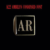 K22 Ambelyn Font  - A to C Two Letter Bronze Rings - Ring - Big Joes Biker Rings