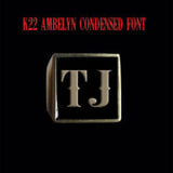 K22 Ambelyn Font - R to Z Two Letter Bronze Rings - Ring - Big Joes Biker Rings