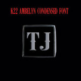 K22 Ambelyn Font - R to Z Two Letter Silver Rings - Ring - Big Joes Biker Rings