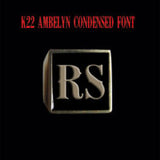 K22 Ambelyn Font - R to Z Two Letter Bronze Rings - Ring - Big Joes Biker Rings