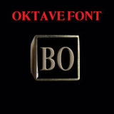 Oktave Font - A to C Two Letter Bronze Rings - Ring - Big Joes Biker Rings