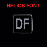 Helios Font - D to G Two Letter Steel Rings - Ring - Big Joes Biker Rings