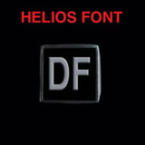 Helios Font - D to G Two Letter Silver Rings - Ring - Big Joes Biker Rings