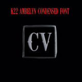 K22 Ambelyn Font - A to C Two Letter Silver Rings - Ring - Big Joes Biker Rings