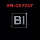 Helios Font - A to C Two Letter Steel Rings - Ring - Big Joes Biker Rings