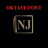 Oktave Font - M to Q Two Letter Bronze Rings - Ring - Big Joes Biker Rings