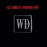 K22 Ambelyn Font - R to Z Two Letter Silver Rings - Ring - Big Joes Biker Rings