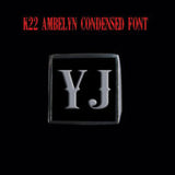 K22 Ambelyn Font - R to Z Two Letter Silver Rings - Ring - Big Joes Biker Rings