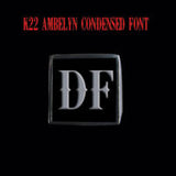 K22 Ambelyn Font - D to G Two Letter Silver Rings - Ring - Big Joes Biker Rings