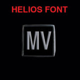 Helios Font - M to Q Two Letter Silver Rings - Ring - Big Joes Biker Rings