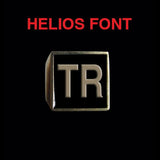 Helios Font - R to Z Two Letter Bronze Rings - Ring - Big Joes Biker Rings