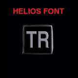 Helios Font - R to Z Two Letter Silver Rings - Ring - Big Joes Biker Rings