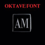 Oktave Font - A to C Two Letter Silver Rings - Ring - Big Joes Biker Rings
