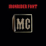 Various Ironrider Font - Two Letter Bronze Rings - Ring - Big Joes Biker Rings