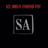 K22 Ambelyn Font - R to Z Two Letter Silver Rings - Ring - Big Joes Biker Rings