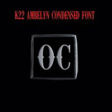 K22 Ambelyn Font - M to Q Two Letter Silver Rings - Ring - Big Joes Biker Rings