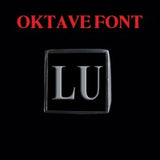 Oktave Font - H to L Two Letter Silver Rings - Ring - Big Joes Biker Rings