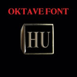 Oktave Font - H to L Two Letter Bronze Rings - Ring - Big Joes Biker Rings