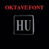 Oktave Font - H to L Two Letter Silver Rings - Ring - Big Joes Biker Rings