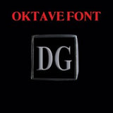 Oktave Font - D to G Two Letter Silver Rings - Ring - Big Joes Biker Rings