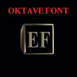 Oktave Font - D to G Two Letter Bronze Rings - Ring - Big Joes Biker Rings