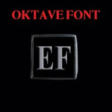 Oktave Font - D to G Two Letter Silver Rings - Ring - Big Joes Biker Rings