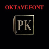 Oktave Font - M to Q Two Letter Bronze Rings - Ring - Big Joes Biker Rings