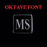 Oktave Font - M to Q Two Letter Silver Rings - Ring - Big Joes Biker Rings