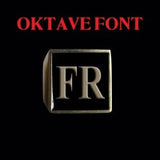 Oktave Font - D to G Two Letter Bronze Rings - Ring - Big Joes Biker Rings