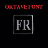 Oktave Font - D to G Two Letter Silver Rings - Ring - Big Joes Biker Rings