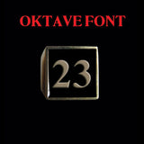 Two Digit Number Square (Oktave Font) Bronze Ring - Ring - Big Joes Biker Rings
