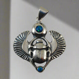 Ancient Egyptian Scarab Beetle Khepera Pendant - Pendant - Big Joes Biker Rings