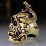Snake Skull Ring - Ring - Big Joes Biker Rings