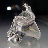Snake Skull Ring - Ring - Big Joes Biker Rings